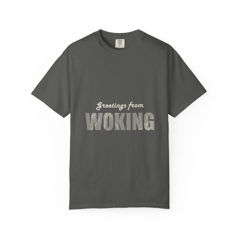Woking Postcard Shirt, Wish You Were Here, War of the Worlds Tripod Front and Back Tee, H G Wells image 5