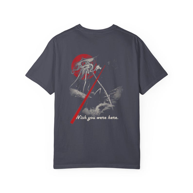 Woking Postcard Shirt, Wish You Were Here, War of the Worlds Tripod Front and Back Tee, H G Wells image 19