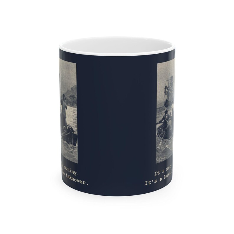 No es un motín. Es una adquisición hostil. — Taza vintage de Treasure Island imagen 2