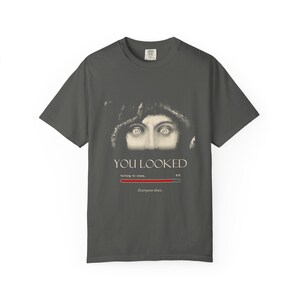 You Looked Shirt, Medusa Eyes Turning to Stone Tee, Greek Mythology Gift, Vintage Franz von Stuck image 3