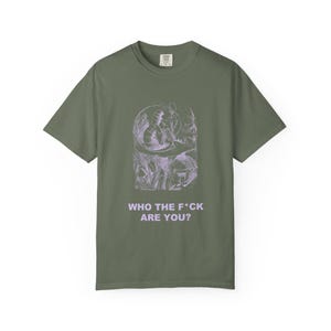 Who the F*ck Are You Shirt, John Tenniel Caterpillar Victorian Engraving Tee, Lewis Carroll Wonderland Literary Humor Gift image 4