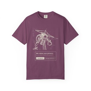 We Value Your Privacy Shirt, Cookie Banner Martian Eye Tee, Funny Tech Humor Gift, War of the Worlds image 11