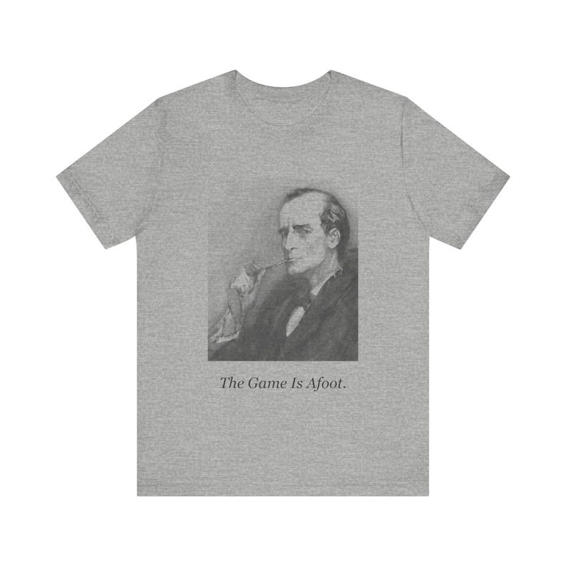 Das Spiel ist eröffnet – Vintage Sherlock Holmes T-Shirt Bild 1