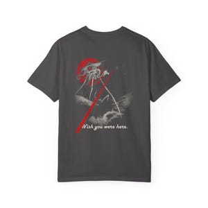Woking Postcard Shirt, Wish You Were Here, War of the Worlds Tripod Front and Back Tee, H G Wells image 16