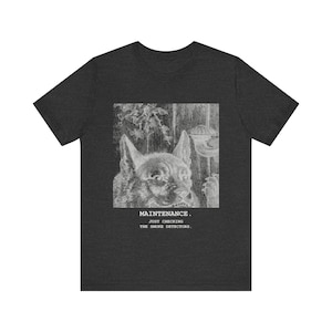Wartung. Ich überprüfe nur die Rauchmelder. – Vintage Wolf T-Shirt Bild 1