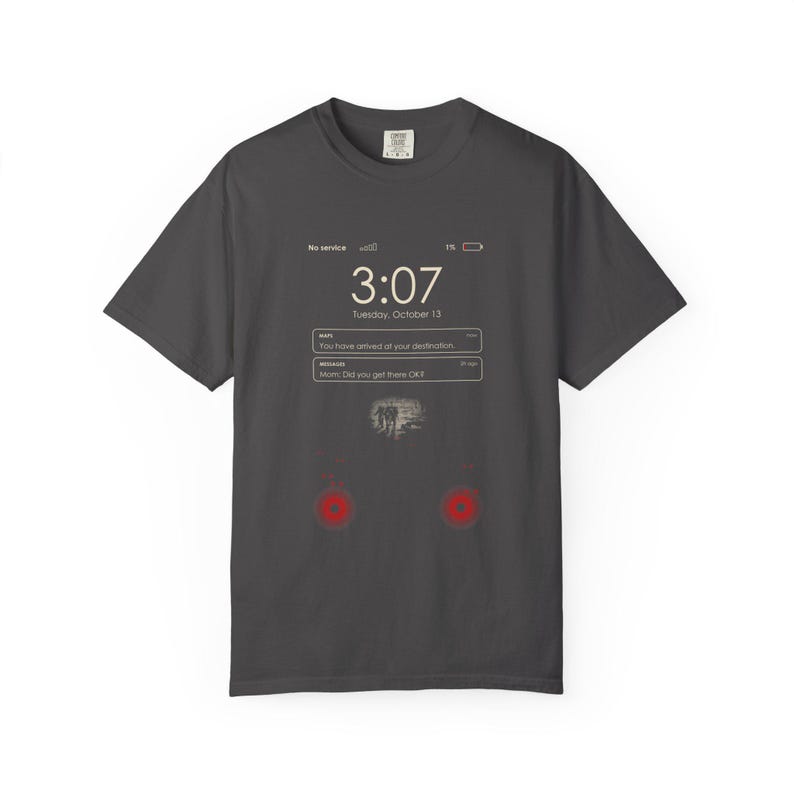 Camiseta "Sin servicio", camiseta de terror de aguas profundas para pantalla de bloqueo de teléfono, humor negro divertido, buceadores de Julio Verne 1870 imagen 8