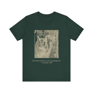 The Tamest Wolves Are the Most Dangerous Perrault 1697 Shirt, Dark Fairy Tale Wolf Tee, Vintage Literary Quote Gift image 1