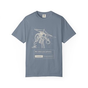 We Value Your Privacy Shirt, Cookie Banner Martian Eye Tee, Funny Tech Humor Gift, War of the Worlds image 7