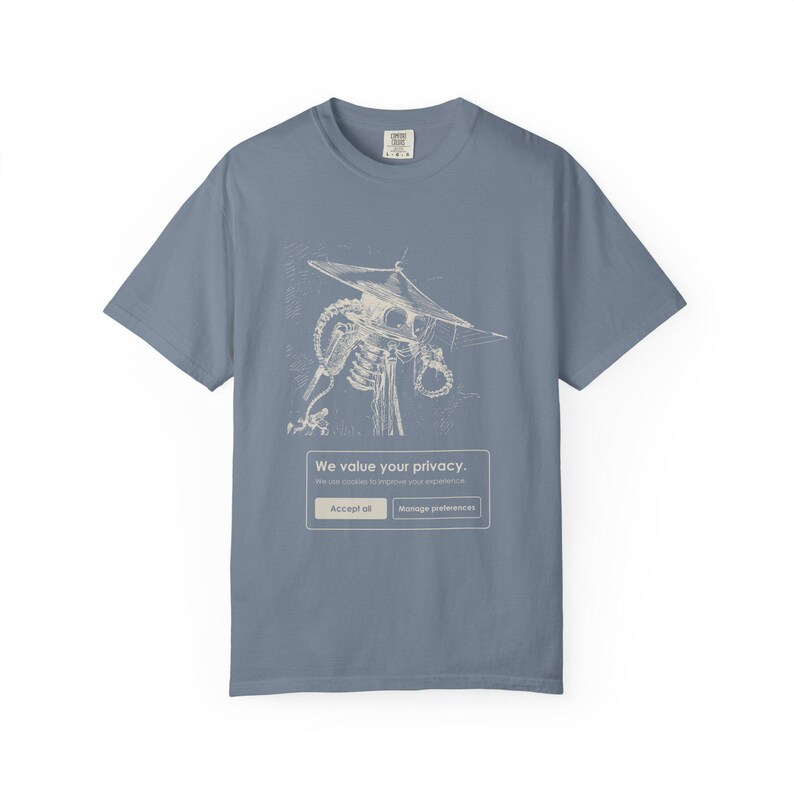We Value Your Privacy Shirt, Cookie Banner Martian Eye Tee, Funny Tech Humor Gift, War of the Worlds image 7