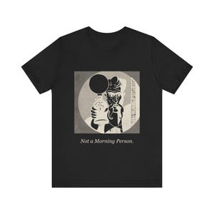 Not a Morning Person Dracula Shirt, Bram Stoker Vintage Vampire Tee, Gothic Literary Halloween Gift for Readers image 1