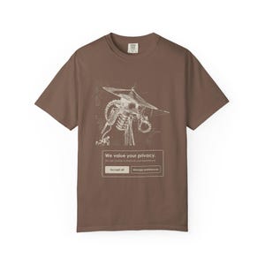 We Value Your Privacy Shirt, Cookie Banner Martian Eye Tee, Funny Tech Humor Gift, War of the Worlds image 2
