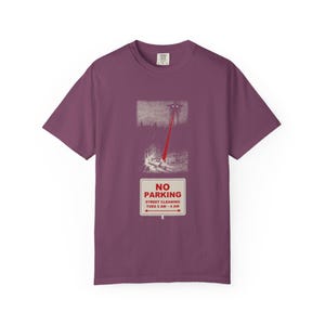 No Parking Street Cleaning Shirt, Martian Tripod Heat Ray Tee, Funny City Sign, War of the Worlds image 11