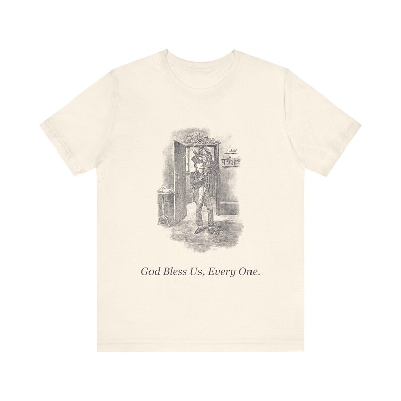God Bless Us, Every One — Vintage Tiny Tim Christmas Tee image 1