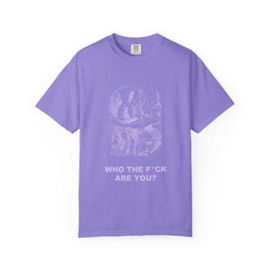 Who the F*ck Are You Shirt, John Tenniel Caterpillar Victorian Engraving Tee, Lewis Carroll Wonderland Literary Humor Gift image 1