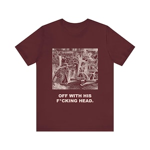 Camiseta "Que le corten la cabeza, Reina de Corazones", Camiseta vintage de John Tenniel en Alicia en el País de las Maravillas, Regalo divertido para el jefe imagen 1