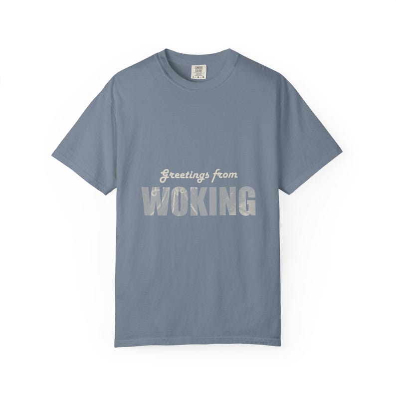 Woking Postcard Shirt, Wish You Were Here, War of the Worlds Tripod Front and Back Tee, H G Wells image 13