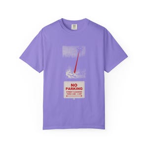 No Parking Street Cleaning Shirt, Martian Tripod Heat Ray Tee, Funny City Sign, War of the Worlds image 10
