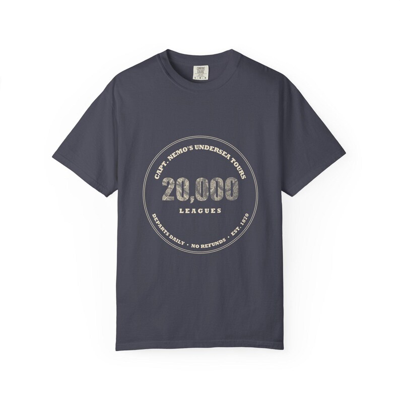 Camiseta "Capt Nemo's Undersea Tours", "Uma estrela, não", camiseta engraçada na frente e nas costas, lula de Júlio Verne imagem 18