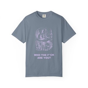 Who the F*ck Are You Shirt, John Tenniel Caterpillar Victorian Engraving Tee, Lewis Carroll Wonderland Literary Humor Gift image 7