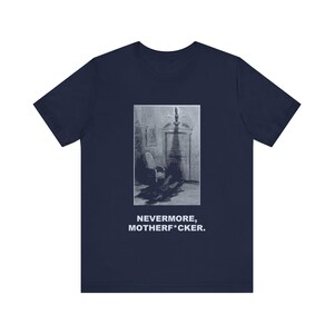 Nevermore Motherf*cker Raven Shirt, Edgar Allan Poe Gothic Tee, Gustave Doré Vintage Literair Halloween Cadeau afbeelding 1