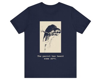 Le perroquet en a entendu des vertes et des pas mûres — T-shirt vintage Captain Flint