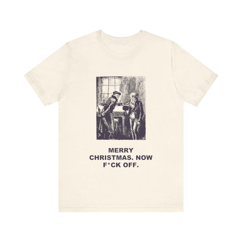 Feliz Navidad. Ahora lárgate — Camiseta vintage de Ebenezer Scrooge imagen 1