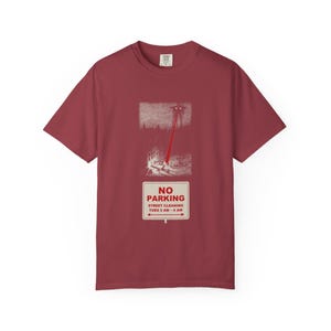 No Parking Street Cleaning Shirt, Martian Tripod Heat Ray Tee, Funny City Sign, War of the Worlds image 12