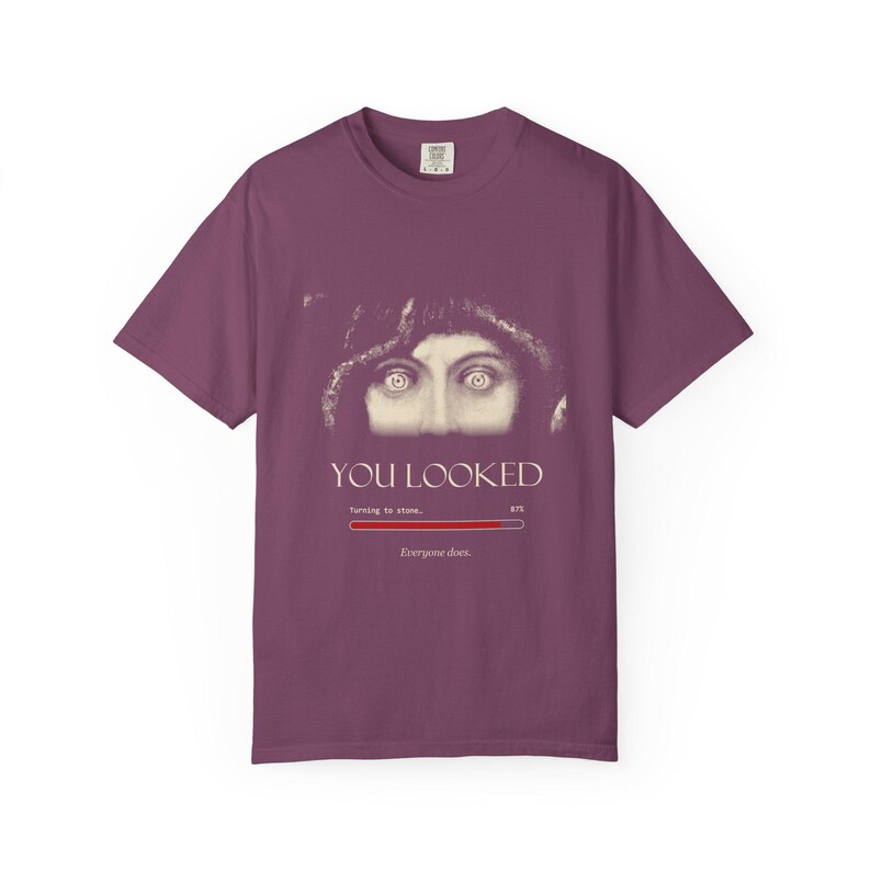 You Looked Shirt, Medusa Eyes Turning to Stone Tee, Greek Mythology Gift, Vintage Franz von Stuck image 11