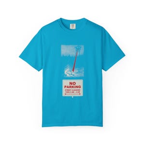 No Parking Street Cleaning Shirt, Martian Tripod Heat Ray Tee, Funny City Sign, War of the Worlds image 6