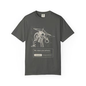 We Value Your Privacy Shirt, Cookie Banner Martian Eye Tee, Funny Tech Humor Gift, War of the Worlds image 3