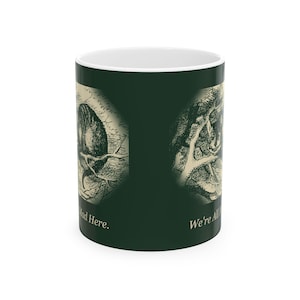 We're All Mad Here — Vintage Cheshire Cat Mug image 2