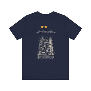 The Food Was Exquisite, But the Host Was a Real Witch — Two Star Review Shirt, Grimm Front and Back Tee image 6