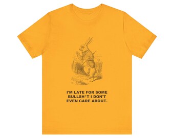 どうでもいいことに遅刻しそう — ヴィンテージホワイトラビットTシャツ