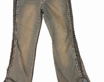 Y2K 2000s Grunge Acid Wash Front and Back Faded Jeans Sz S/M - Etsy