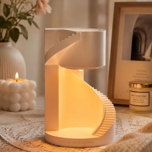 Lampe diffuseur d'arômes en forme d'escalier en colimaçon, décoration intérieure minimaliste en plâtre