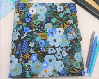 Planner Cover - Spiral or Disc - Rifle Paper Co. Garden Party fabric