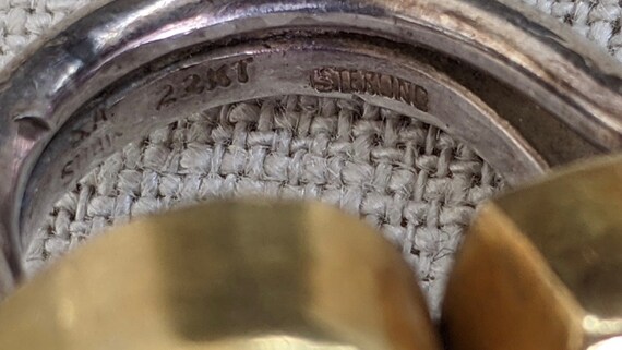 Amethyst Basalt Statement Ring: 22k Gold, Sterlin… - image 9