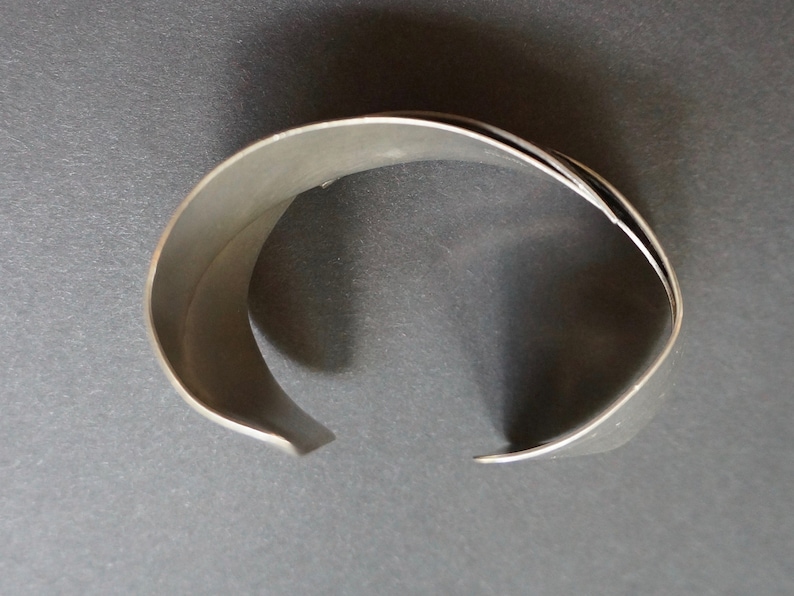 Modernist Sterling Silver Bracelet by designer Otto Robert Bade 70s Orb Sterling