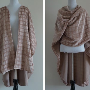 STUNNING Custom Couture Shawl, Wrap, Cape in Cut Velvet 1990s