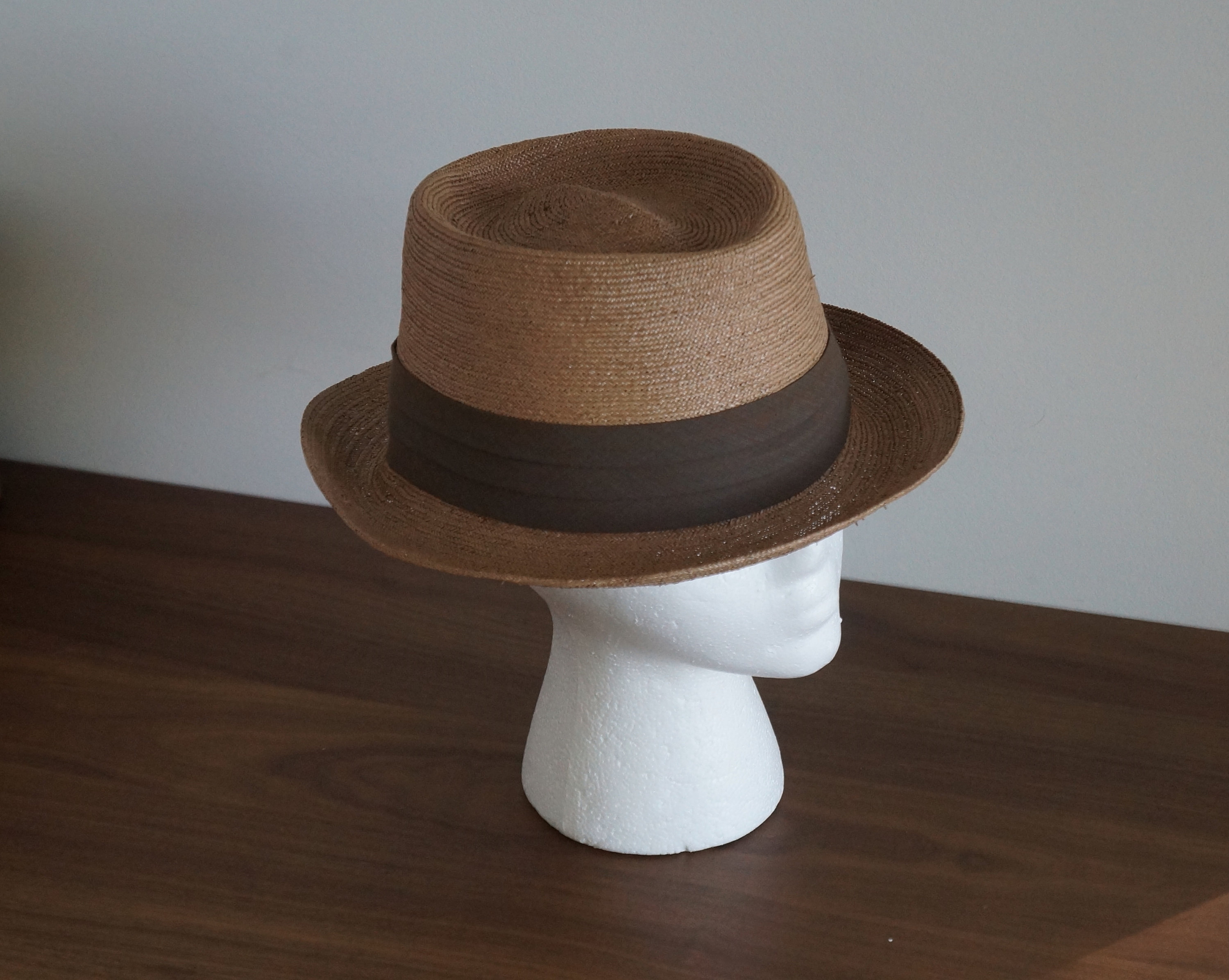 Brooks Brothers Straw Fedoras Brown 