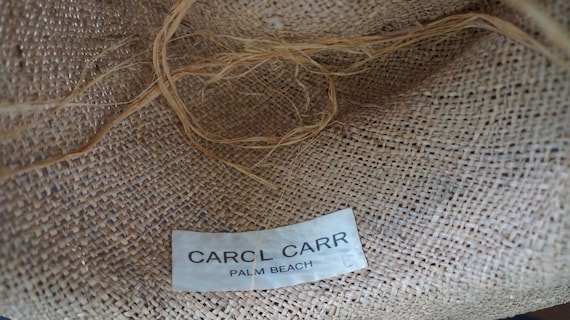 CHIC Straw Summer Hat by Carol Carr Millinery, Pa… - image 9