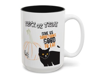 Trick or Treat Halloween Mug with Pumpkin