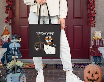 Halloween Trick or Treat Bag, 100% Cotton Canvas, Name Personalization Available