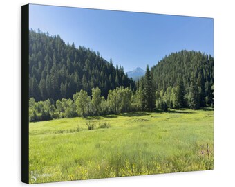 Mountain Meadow Serenity Canvas Print | Colorado Nature Photography | Rustic Cabin Decor