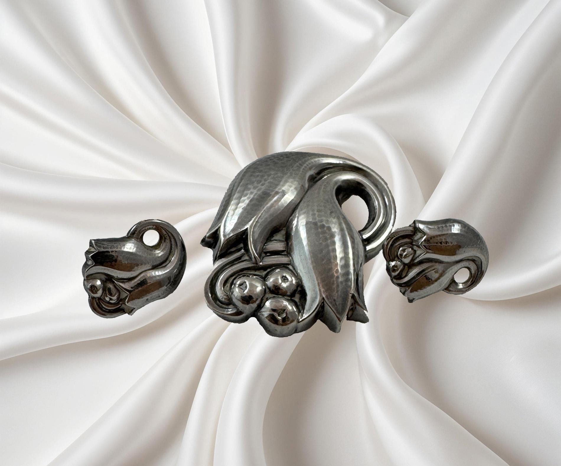 Sterling Tulip Brooch - Etsy