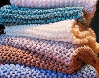 Mini Hand Knit Photography Prop Blankets