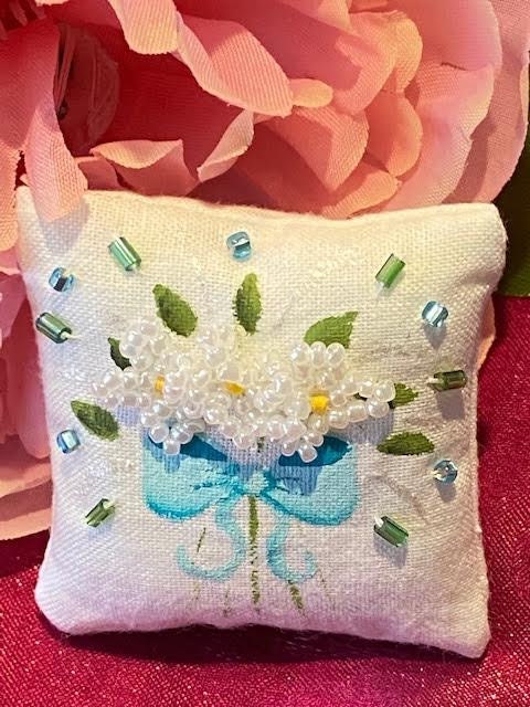 Daisies Miniature Dollhouse Pillow