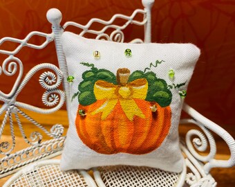 Fall Pumpkin Miniature Doll Pillow