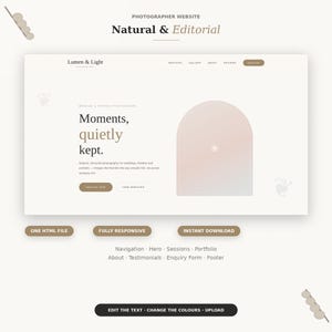 photographer website template html portfolio wedding portrait editable site