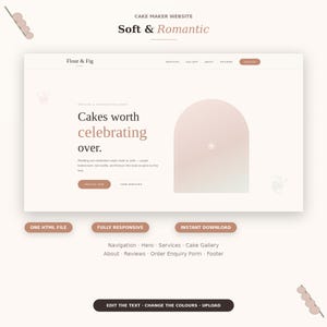 cake maker website template html bakery wedding cake editable business site